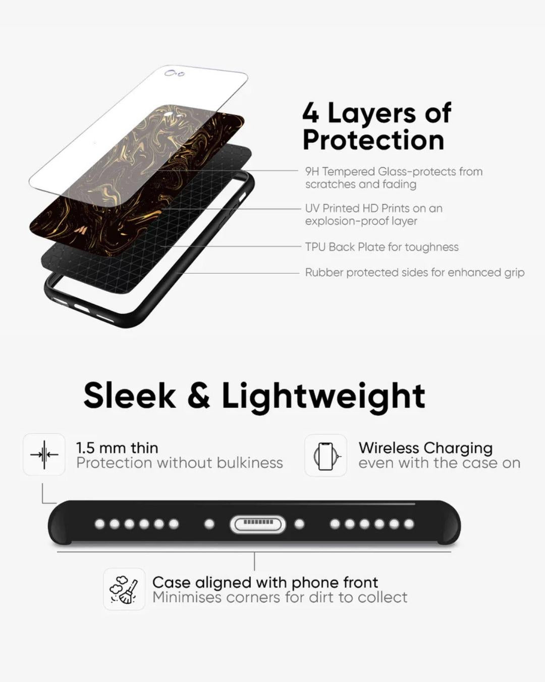 Royal Unity – Dual Horse Art Phone Cover Glass Case