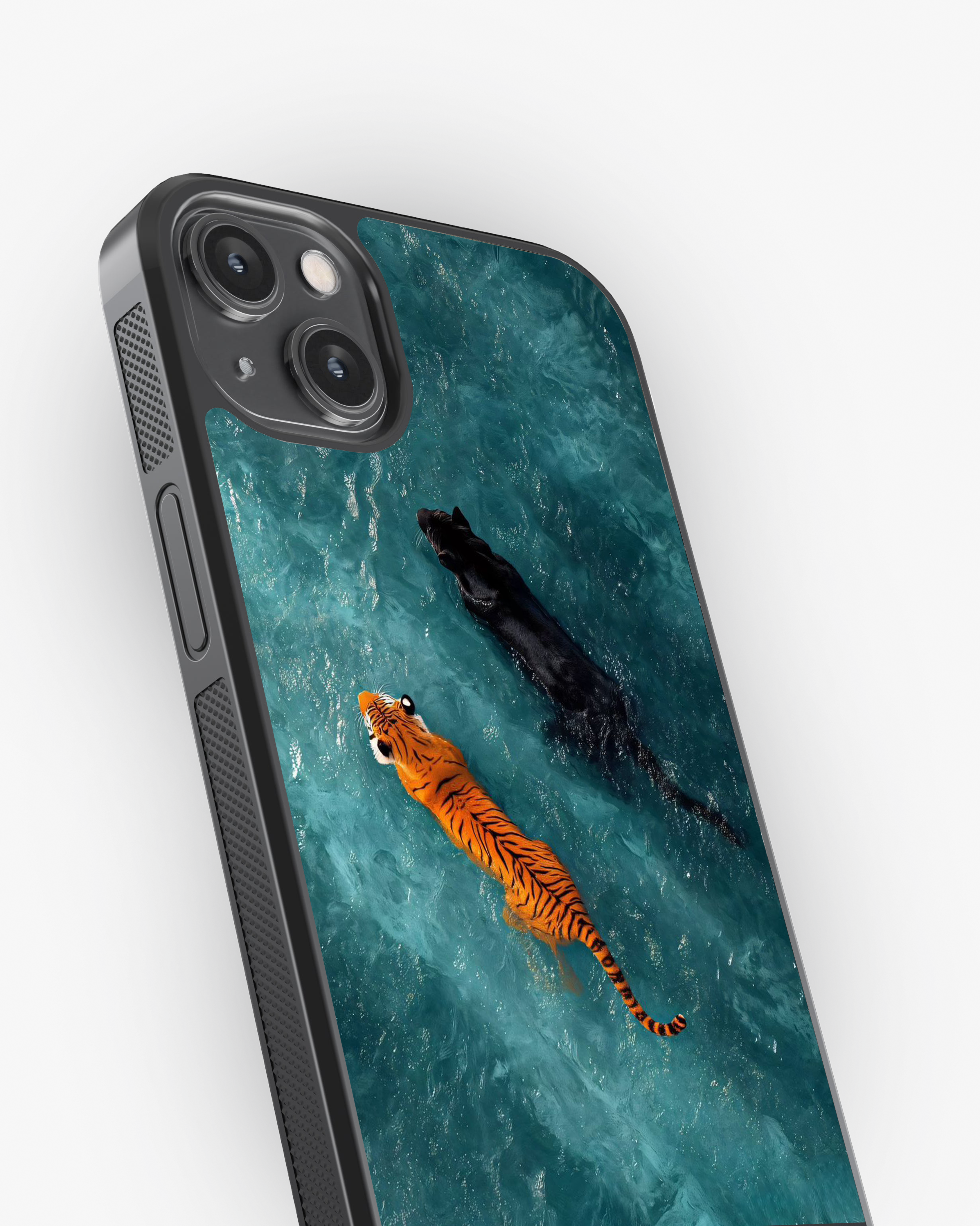 Wild Duo Swim – Tiger and Panther Premium Phone Cover Glass Case