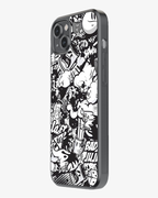 Monochrome Chaos – Urban Graffiti Cartoon Premium Phone Cover Glass Case