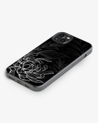 Midnight Bloom – Black & White Minimal Floral Premium Phone Cover Glass Case