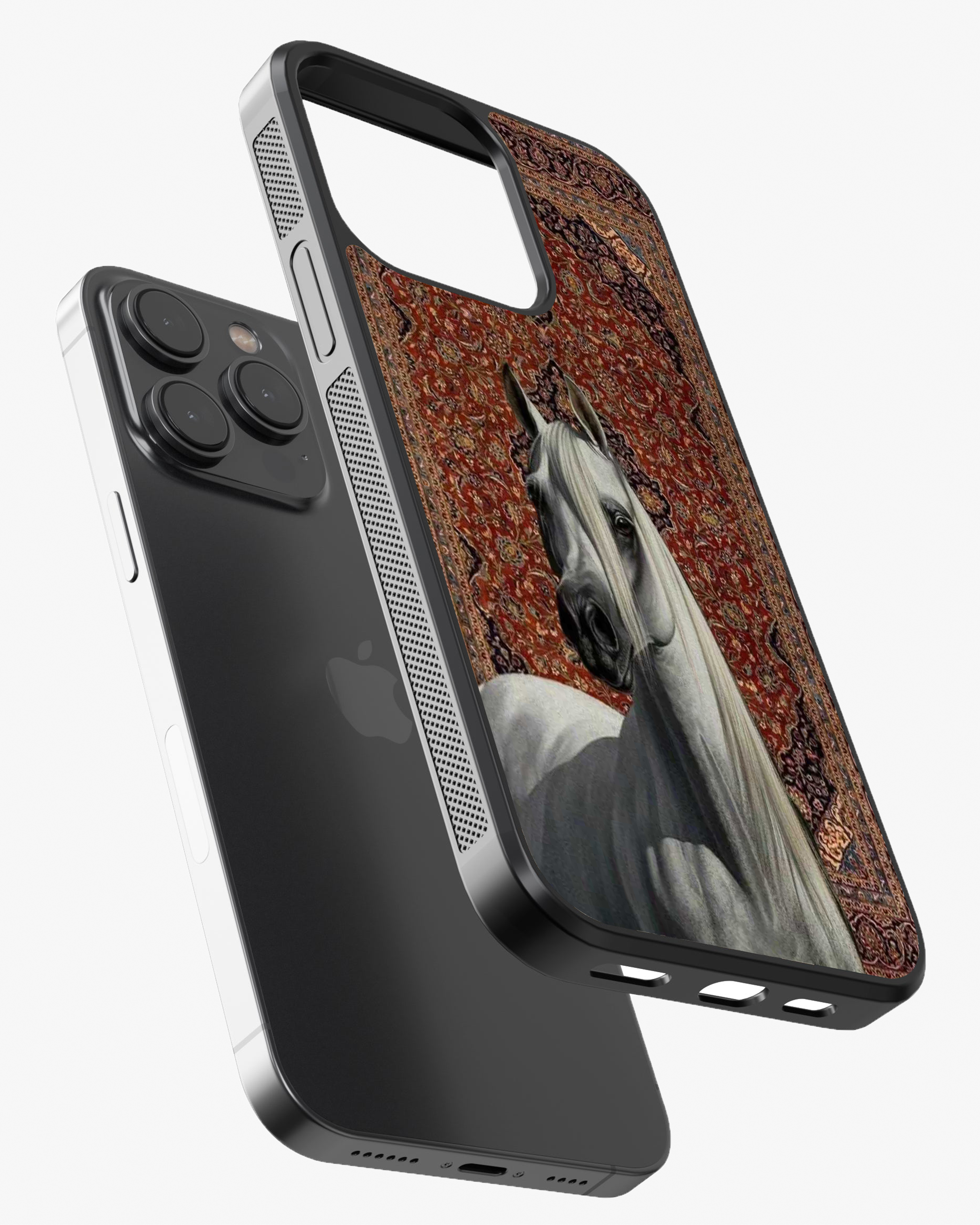 Royal Stallion – Vintage Persian Art Premium Phone Cover Glass Case
