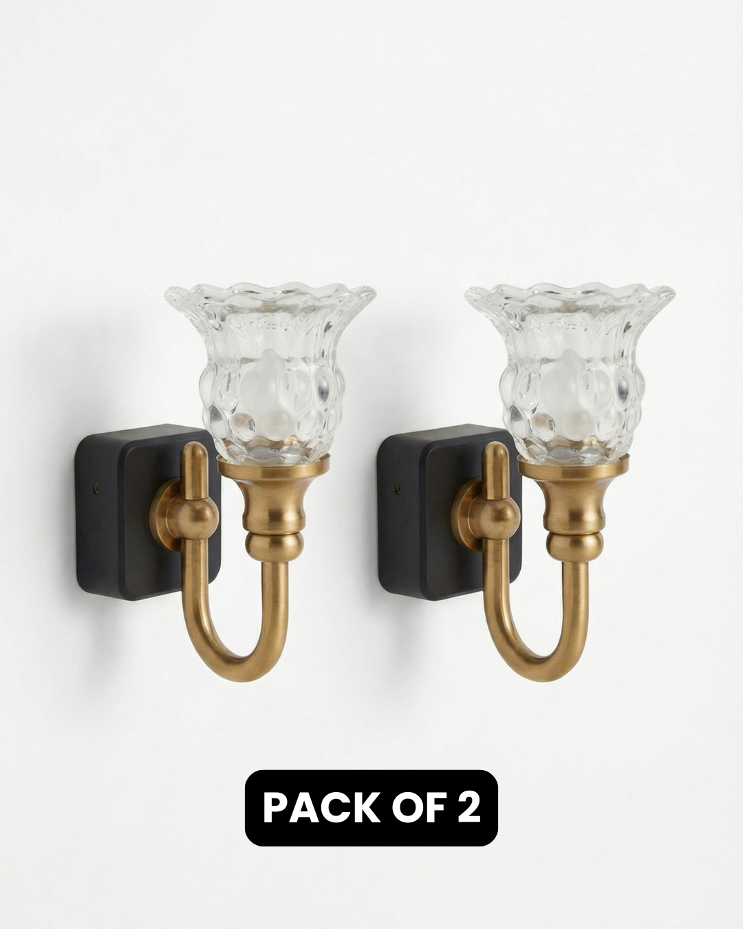 LumeArc™ Vintage Glass Light (Pack of 2)