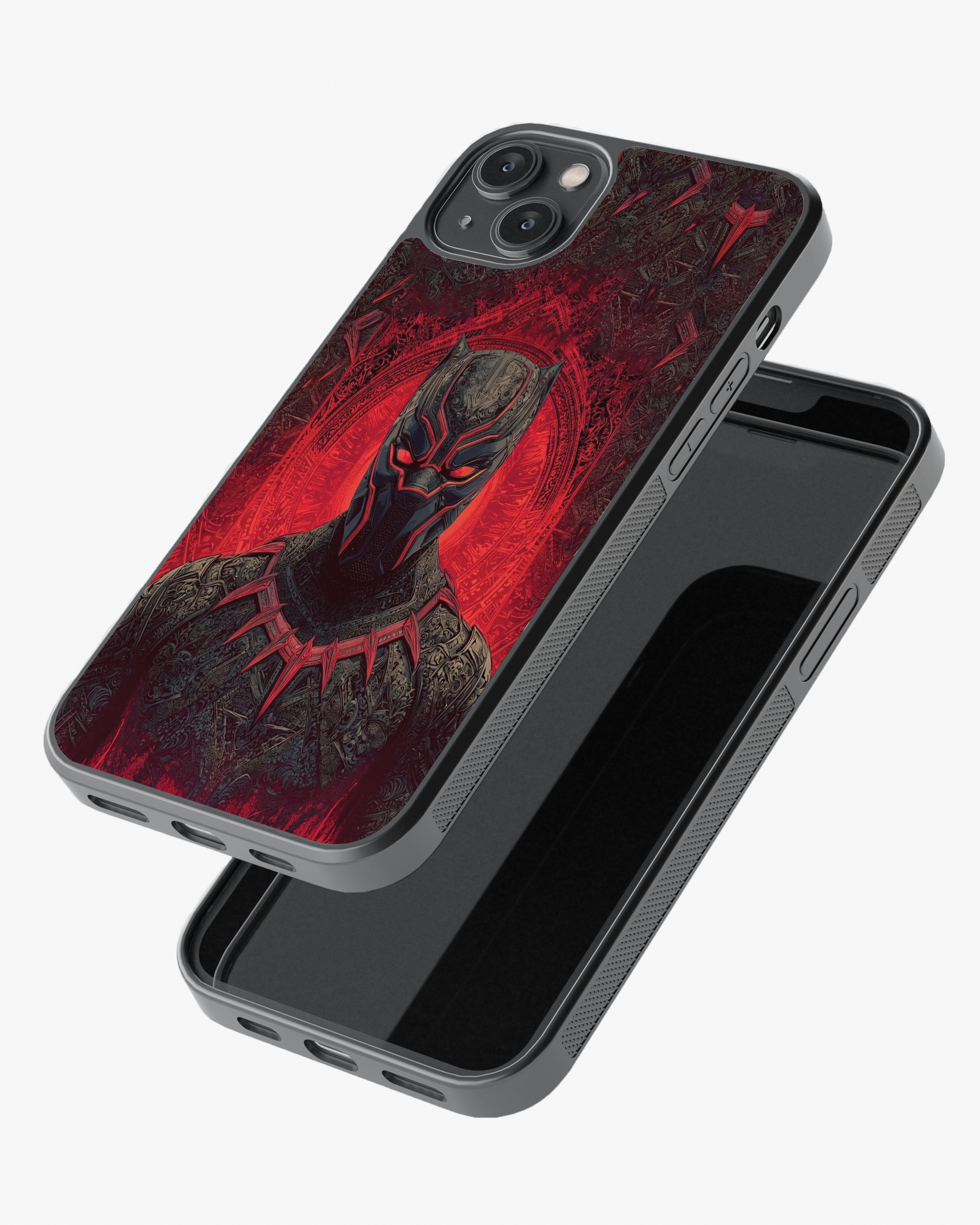 Black Panther Crimson Armor Edition Phone Cover Glass Case
