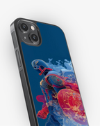 Blue Warrior Shield Style Edition Phone Cover Glass Case