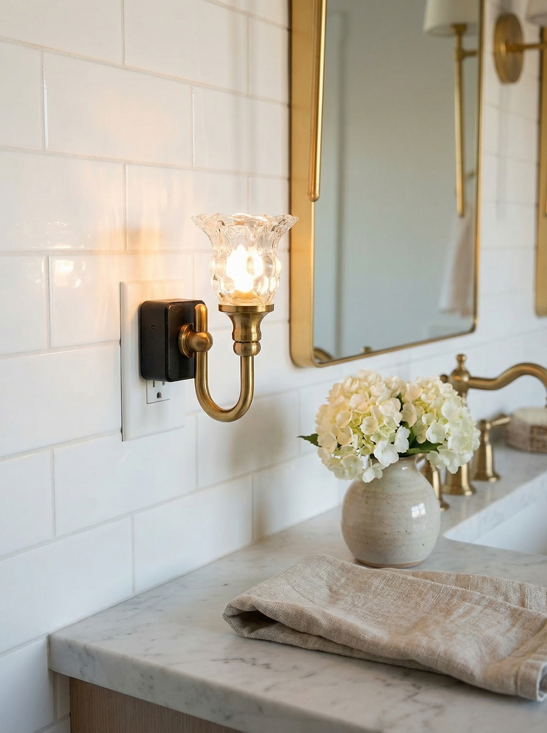 LumeArc™ Vintage Glass Light (Pack of 2)