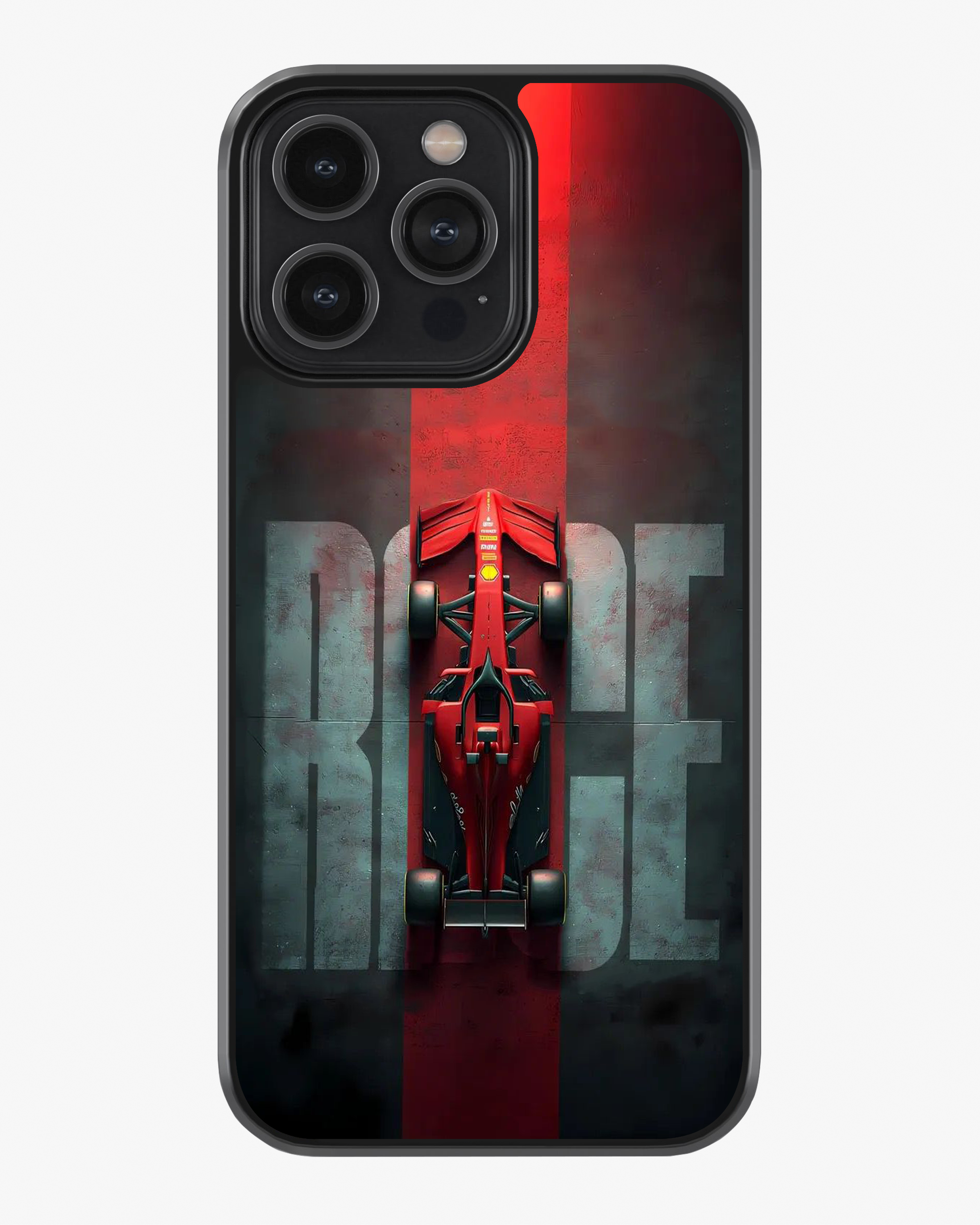 Red Formula Racing Car Premium Phone Cover Glass Case