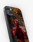 Red Web Hero Comic Phone Cover Glass Case