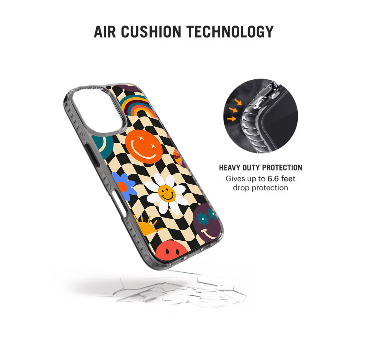 Floral Checkers Pattern Stride 2.0 Phone Case Cover