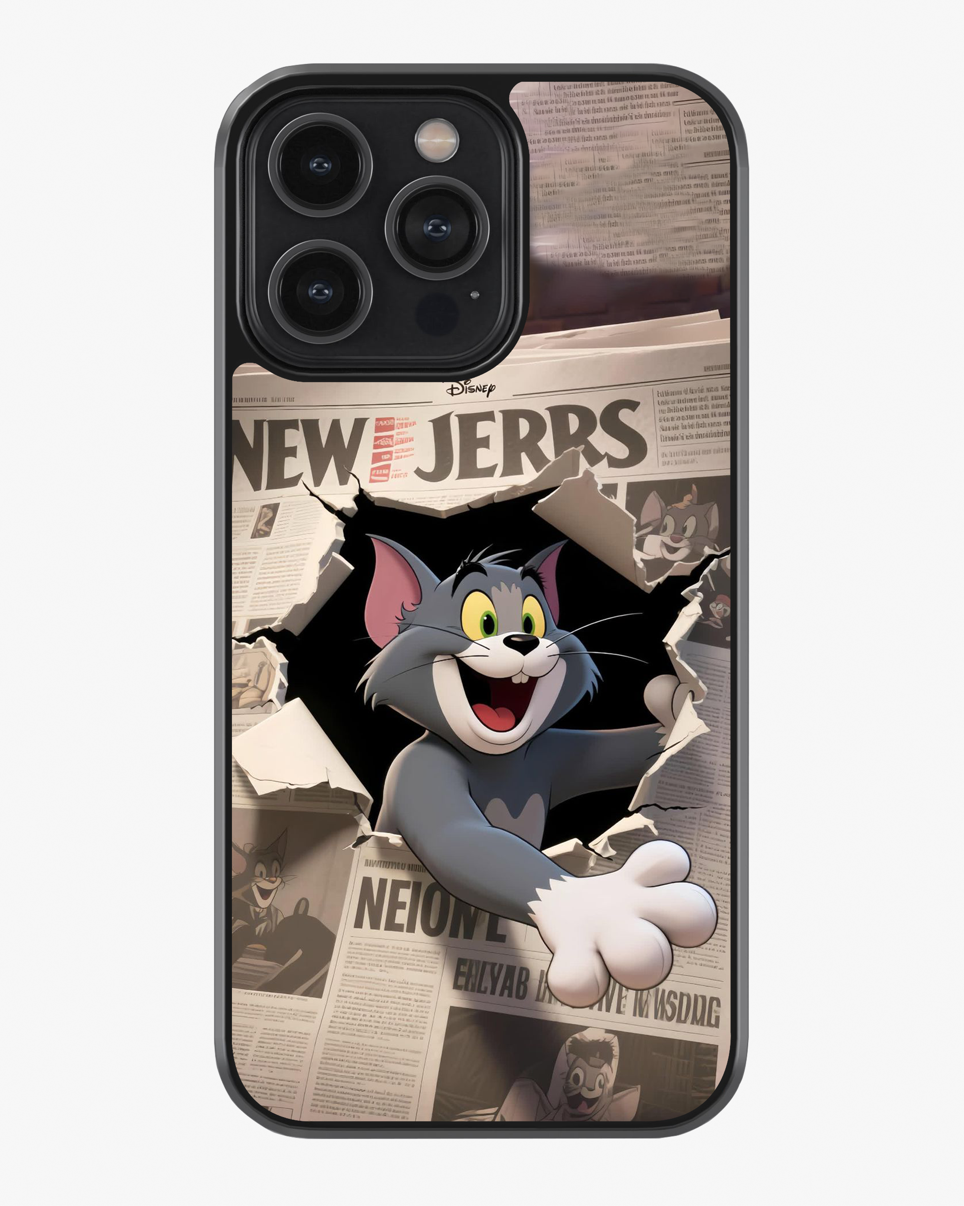 Classic Cartoon Cat Burst Phone Cover Glass Case