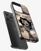 Classic Cartoon Cat Burst Phone Cover Glass Case