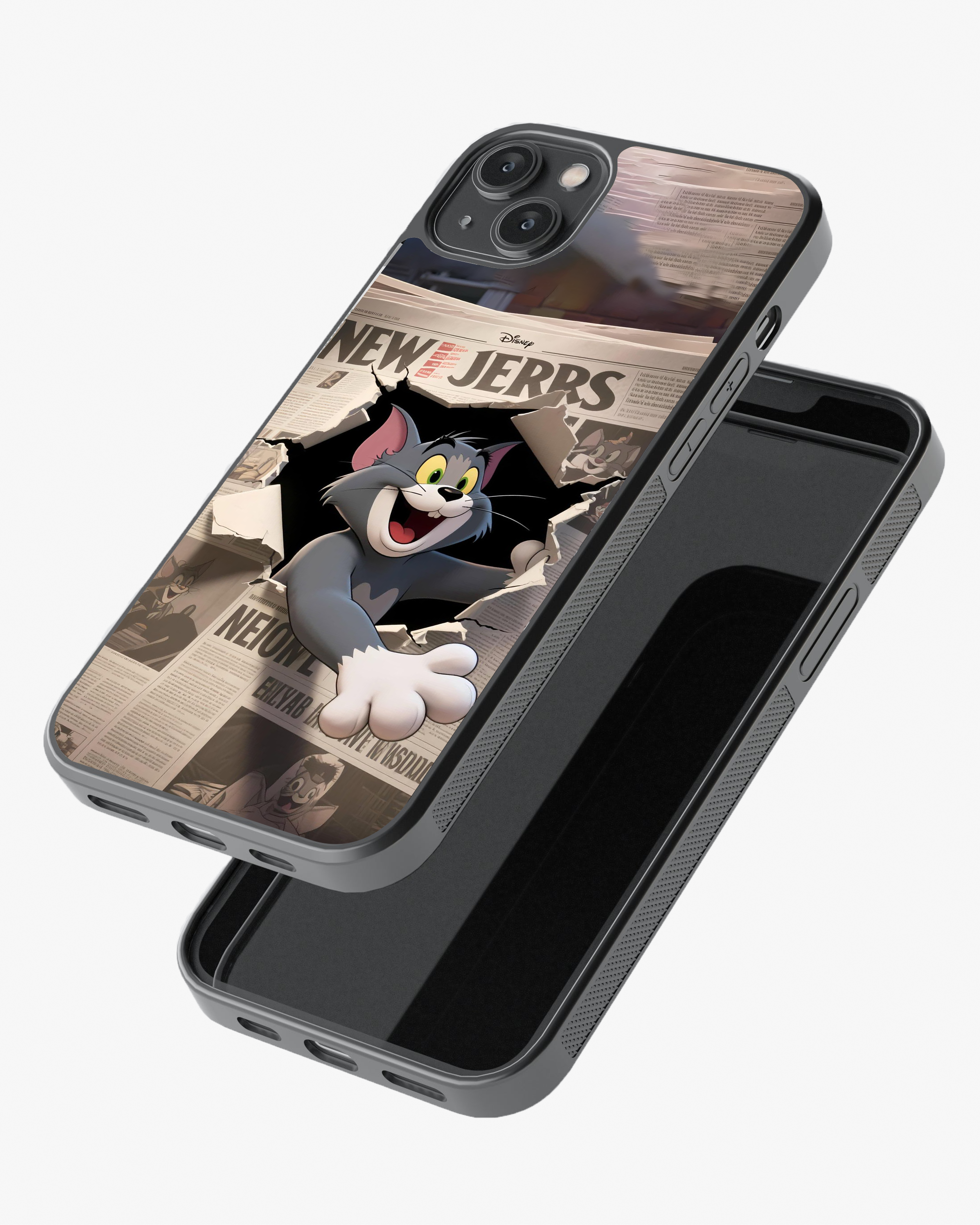 Classic Cartoon Cat Burst Phone Cover Glass Case