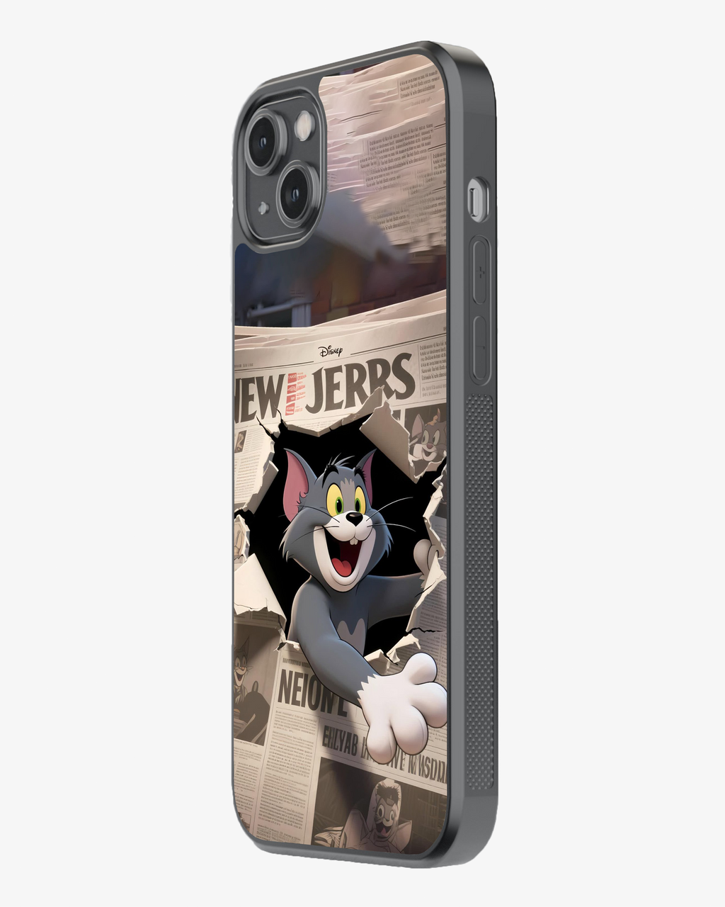 Classic Cartoon Cat Burst Phone Cover Glass Case